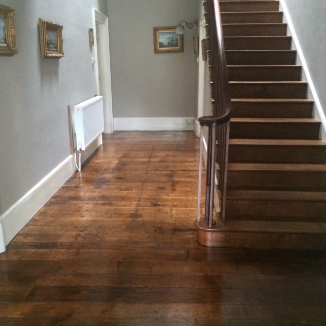 Period Oak floor restored in Herefordshire